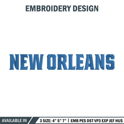 new orleans logo embroidery design,ncaa embroidery,sport embroidery, logo sport embroidery,embroidery design