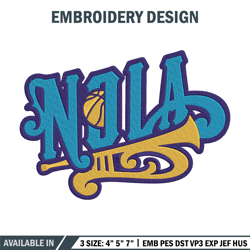 new orleans new logo embroidery design,nba embroidery, sport embroidery,embroidery design,logo sport embroidery