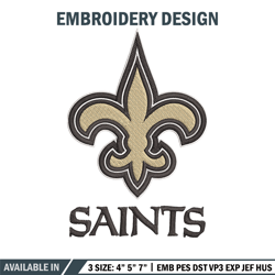 new orleans saints embroidery design, new orleans saints embroidery, nfl embroidery, sport embroidery, embroidery design