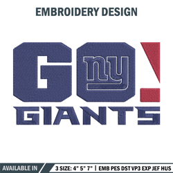 new york giants go embroidery design, new york giants embroidery, nfl embroidery, sport embroidery, embroidery design.