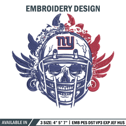 new york giants skull embroidery design, new york giants embroidery, nfl embroidery, sport embroidery, embroidery design