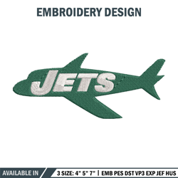 new york jets plane embroidery design, new york jets embroidery, nfl embroidery, sport embroidery, embroidery design.