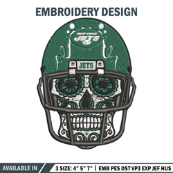 new york jets skull helmet embroidery design, jets embroidery, nfl embroidery, logo sport embroidery, embroidery design.