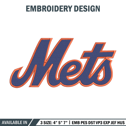 new york mets logo embroidery design, ncaa embroidery, sport embroidery,logo sport embroidery,embroidery design