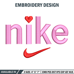 nike x pink embroidery design, nike embroidery, nike design, embroidery shirt, embroidery file, digital download