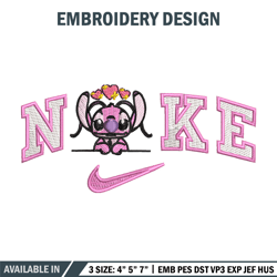 nike x pink stitch embroidery design, stitch embroidery, nike design, embroidery file,embroidery shirt, digital download