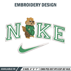 nike x squirrel embroidery design, squirrel embroidery, nike design, embroidery shirt, embroidery file,digital download