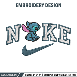 nike x stitch cute embroidery design, stitch embroidery,nike design, embroidery shirt, embroidery file, digital download