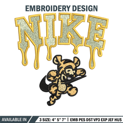 nike x tigger embroidery design, pooh embroidery, nike design, embroidery shirt, embroidery file, digital download