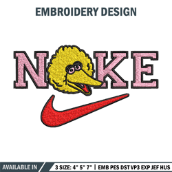 nike yellow cartoon embroidery design, nike embroidery, brand embroidery, embroidery file, logo shirt, digital download