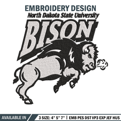 north dakota state mascot embroidery design, ncaa embroidery,sport embroidery,logo sport embroidery,embroidery design
