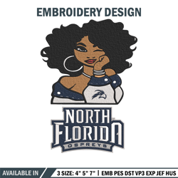 north florida ospreys girl embroidery design, ncaa embroidery, embroidery design, logo sport embroidery,sport embroidery