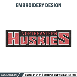 northeastern huskies logo embroidery design,ncaa embroidery,sport embroidery, logo sport embroidery, embroidery design