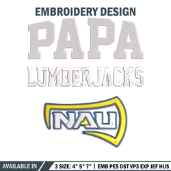 northern arizona embroidery design, college embroidery, sport embroidery, logo sport embroidery, embroidery design