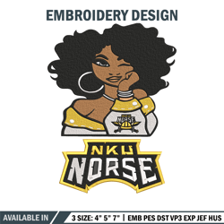 northern kentucky girl embroidery design, ncaa embroidery, embroidery design, logo sport embroidery,sport embroidery.