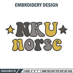 northern kentucky logo embroidery design, ncaa embroidery, embroidery design, logo sport embroiderysport embroidery