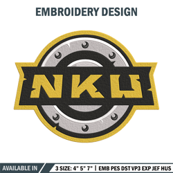 northern kentucky logo embroidery design, ncaa embroidery,sport embroidery,logo sport embroidery,embroidery design.