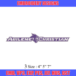 abilene christian logo embroidery design, ncaa embroidery, sport embroidery, logo sport embroidery, embroidery design.