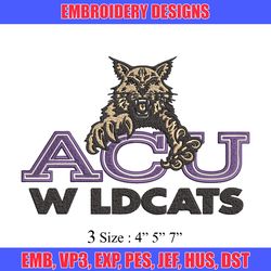 abilene christian logo embroidery design, ncaa embroidery, sport embroidery, logo sport embroidery,embroidery design