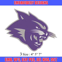 acu wildcats mascot embroidery design, ncaa embroidery, sport embroidery,logo sport embroidery, embroidery design
