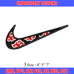 akatsuki nike embroidery design, naruto embroidery, nike design, anime design, anime shirt, digital download