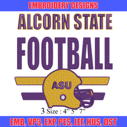 alcorn state logo embroidery design,ncaa embroidery,sport embroidery,logo sport embroidery,embroidery design