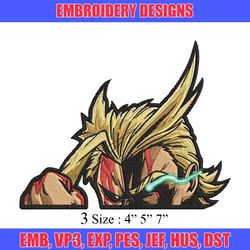 all might embroidery design, mha embroidery, embroidery file, anime embroidery, anime shirt, digital download