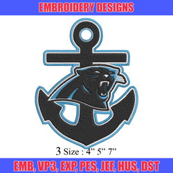 anchor carolina panthers embroidery design, carolina panthers embroidery, nfl embroidery, logo sport embroidery.