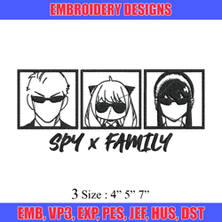 anya family embroidery design, spy x family embroidery, embroidery file, nike embroidery, anime shirt, digital download
