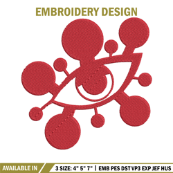 tengen eyes embroidery design, demon slayer embroidery, embroidery file, anime embroidery, digital download