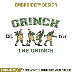 the grinch est embroidery design,grinch embroidery, chrismas design, embroidery shirt, embroidery file, digital download