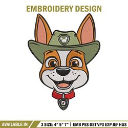 tracker dog embroidery design, paw patrol embroidery, embroidery file, anime embroidery, anime shirt, digital download