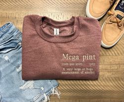 mega pint embroidered crewneck, custom embroidered hoodie