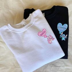 embroidered stitch and angel heart balloons sweatshirt