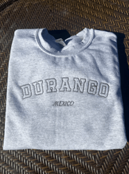 durango mexico embroidered crewneck sweatshirt