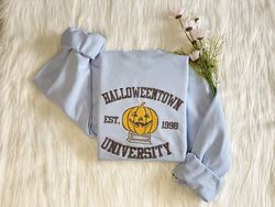 halloweentown university embroidered sweatshirt,  embroidered pumpkin university hoodie,  halloweentown t-shirt  crew ne