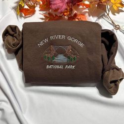 new river george embroidered sweatshirt, new river george national park embroidered crewneck gift for her him gift for m