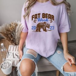 fat bear week 2023, retro bear design unisex cotton tee