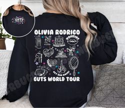 olivia guts tour icon album aesthetic t-shirt, guts crewneck, olivia merch