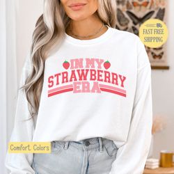 in my strawberry era t-shirt, strawberry era t-shirt, strawberries tee shirt