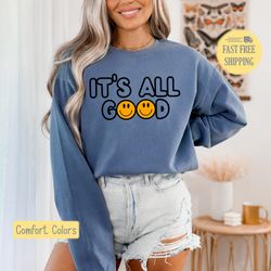 its all good t-shirt, smiley tshirt, smile graphic tee