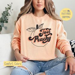 just peachy t-shirt, cute peachy shirt, juicy peach tshirt