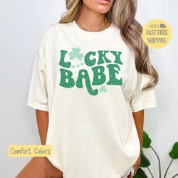 lucky babe, st patrick graphic tee, saint patty t-shirt