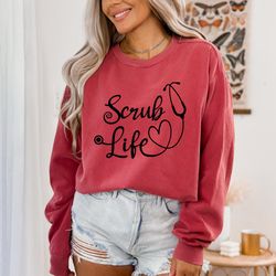 scrub life t-shirt, healthcare workers shirt, medical shirts