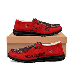 texas tech red raiders loafer shoes, customize your name texas tech red raiders ncaa loafer shoes for men women