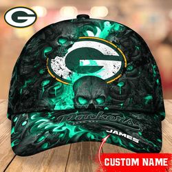 NFL Green Bay Packers Skull Caps for fan, Custom Name NFL Green Bay Packers Caps