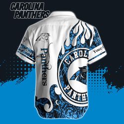 Carolina Panthers Hawaiian Shirt Real Tree, Personalized NFL Carolina Panthers Hawaiian Shirt 1