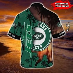 new york jets hawaiian shirt, personalized nfl new york jets hawaiian shirt