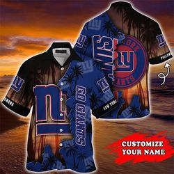 new york giants hawaiian shirt go giants, personalized nfl new york giants hawaiian shirt