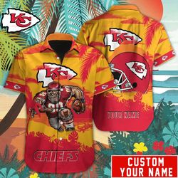 Kansas City Chiefs Mascot Hawaiian Shirt, Personalized NFL Kansas City Chiefs Hawaiian Shirt